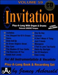 Vol. 59, Invitation: Play-A-Long With Organ & Drums (Book & CD Set)