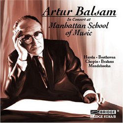 Artur Balsam in Concert at Manhattan School of