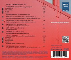 Three-Nine Line - Flute Music of Nicole Chamberlain: Asphyxia, Chatter, In Cahoots, Lilliputian, Mintaka, Percolate, Smorgasbord and Three-Nine Line [World Premiere Recordings]