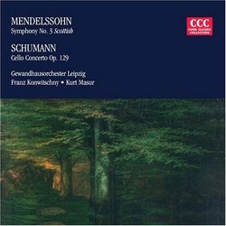 Mendelssohn: Symphony No. 3/ Schumann: Cello Concerto (Classical Orchestral & Cello Collections: Various Artists)