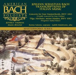 Bach: Italian Transcriptions - Concerto in A Minor for Four Harpsichords, BWV 1065; Tilge, Hoechster, meine Suenden, Psalm 51 (Pergolesi: Stabat Mater)