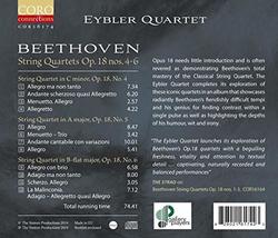 Beethoven: String Quartets, Op. 18, Nos. 4-6