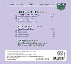 Erik Gustaf Geijer & Andreas Randel: Works for String Quartet