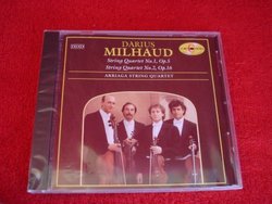 Darius Milhaud String Quartet No. 1, Op. 5, String Quartet No. 2, Op. 16, Arriaga String Quartet