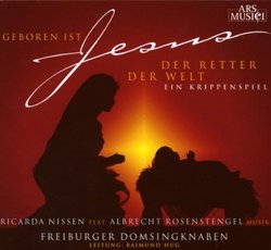 Geboren Ist Jesus Der Retter Der Welt. Ein Krippen