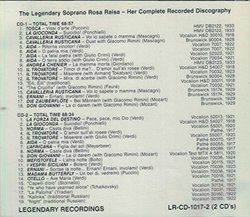 Rosa Raisa: The Legendary Soprano (Her Complete Recorded Discography)