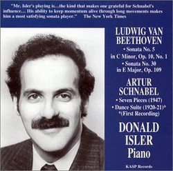 DONALD ISLER Plays Piano Works of SCHNABEL and BEETHOVEN