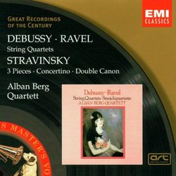 Debussy: String Quartet; Ravel: String Quartet; Stravinsky: 3 Pieces; Concertino; Double Canon