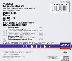 Vivaldi: Le Quattro Stagioni (The Four Seasons); Pachelbel: Canon; Albinoni: Adagio for Strings and Organ