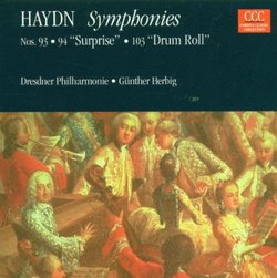 Haydn: Symphonies Nos. 93, 94 "Surprise", 103 "Drum Roll"