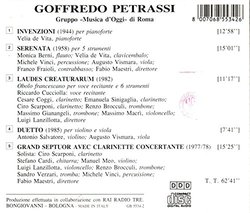 Invenzioni for Piano / Serenata / Laudes Creaturarum / Duetto / Grand Septour