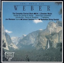 The Complete Clarinet Music, vol 1 - Carl Maria von Weber / Manasse