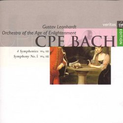 C.P.E. Bach: Four Symphonies, Wq.183 / Symphony No. 5 in B minor - Orchestra of the Age of Enlightenment / Gustav Leonhardt
