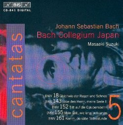 Bach: Cantatas, Vol 5 (BWV 18, 152, 155, 161, 143) /Bach Collegium Japan * Suzuki