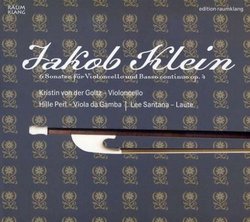 Jakob Klein: 6 Sonate für Violoncello und Basso continuo Op. 4