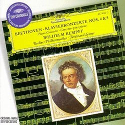 Beethoven: Piano Concertos Nos. 4 & 5 / Kempff, Leitner