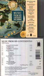 Music from Six Continents - 1993 Series - Loeb, Snyder, Yasinitsky and others