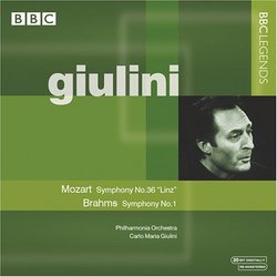 Mozart: Symphony 36, "Linz"; Brahms: Symphony 1 (Carlo Maria Giulini/Philharmonia Orchestra)