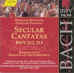 Bach - Secular Cantatas BWV 212, 213 / Schäfer, Rubens, Danz, Ullmann, Quasthoff, Schmidt, Rilling