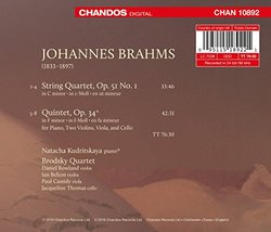 Brahms: String Quartet, Op. 51 No. 1 - Piano Quintet, Op. 34