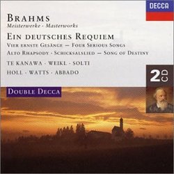 Brahms: Deutsches Requiem, Alto Rhapsody, Vier Erste Gesange