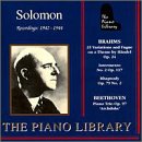 Solomon, Vol.2:  Brahms: Variations & Fugue On A Theme of Handel / 2 Intermezzi / Rhapsody in g / Beethoven: Trio in B flat "Archduke."