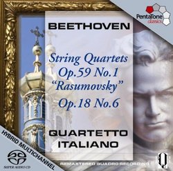 Beethoven: String Quartets, Op. 59 No. 1 "Rasumovsky"; Op. 18 No. 6 [Hybrid SACD]