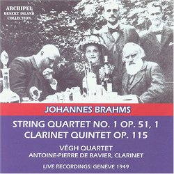 Brahms: String Quartet No. 1, Op. 51/1; Clarinet Quintet, Op. 115