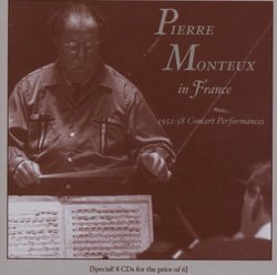 Pierre Monteux in France; 1952-58 Concert Performances