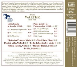 Bruno Walter: Piano Quintet & Violin Sonata