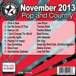 All Star Karaoke November 2013 Pop and Country Hits A (ASK-1311A)