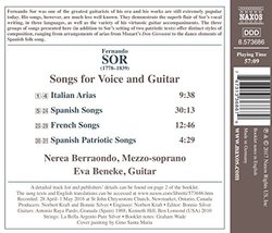 Fernando Sor: Songs for Voice & Guitar