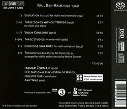 Itamar Zorman: Evocation - Violin Works by Paul Ben-Haim