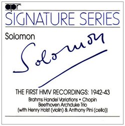 Solomon: The First HMV Recordings, 1942-43 (APR)