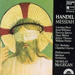 Handel - Messiah (Complete) (3 CD Set) / Hunt, J. Williams, Spence, Minter, J. Thomas, W. Parker, PBO, McGegan