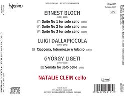 Bloch, Ligeti & Dallapiccola: Suites for Solo Cello