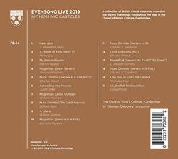 Evensong Live 2019 - Anthems and Canticles