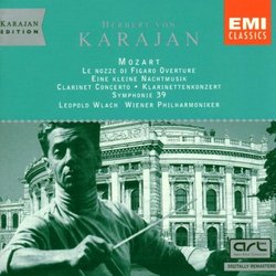 Mozart: Symphony 39; Clarinet Concerto; Le Nozze di Figaro; Eine Kleine Nachtmusik. Herbert von Karajan / Vienna Philharmonic