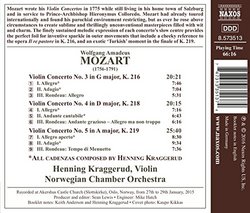 Mozart: Violin Concertos Nos. 3-5