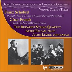 Library of Congress Vol. 23 - Budapest String Quartet, Artur Balsam, Julius Levine