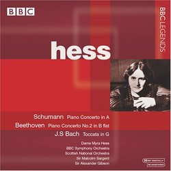 Beethoven: Piano Concerto no. 2; Schumann: Piano Concerto in A minor; Bach: Toccata in G, BWV 916