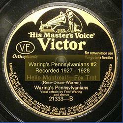 Waring's Pennsylvanians #2 Recorded 1927 - 1928