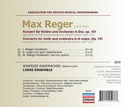 Reger: Violin Concerto, Op. 101