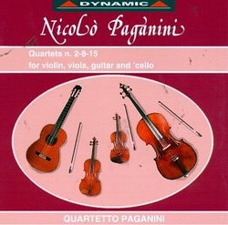 Nicolo Paganini: Quartets Nos. 2, 8 & 15 for Violin, Viola, Guitar & Cello - Quartetto Paganini