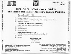 Ives - Beach - Parker - The Toldedo Trio Paints Three New England Portraits