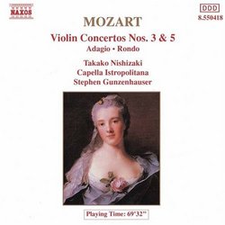 Mozart: Violin Concertos Nos. 3 & 5; Adagio; Rondo