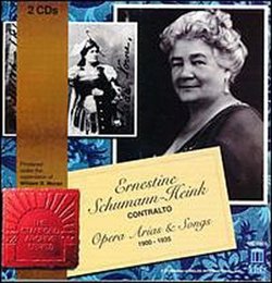 Ernestine Schumann-Heink, Contralto: Opera Arias & Songs, 1900-1935