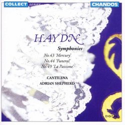 Haydn: Symphonies No. 43 'Mercury'; No. 44 'Funeral'; No. 49 'La Passione'