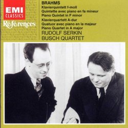 Brahms: Piano Quintet in F minor; Piano Quartet in A major