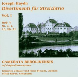 Joseph Haydn: Divertimenti für Streichtrio Vol. I